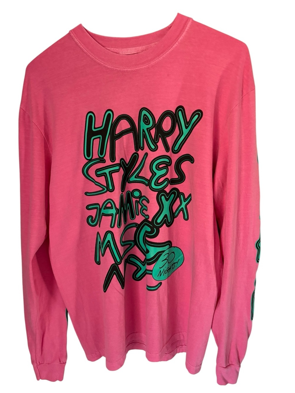 Harry Styles Jamie XX MSG NYC 30 Nights Official Together Concert Pink L/S Sz M - Picture 3 of 8